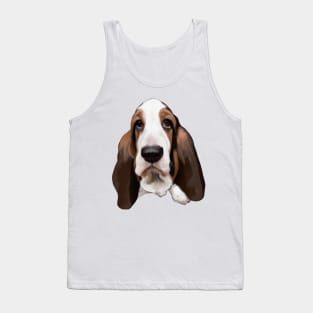 Cute Basset Hound Drawing Tank Top